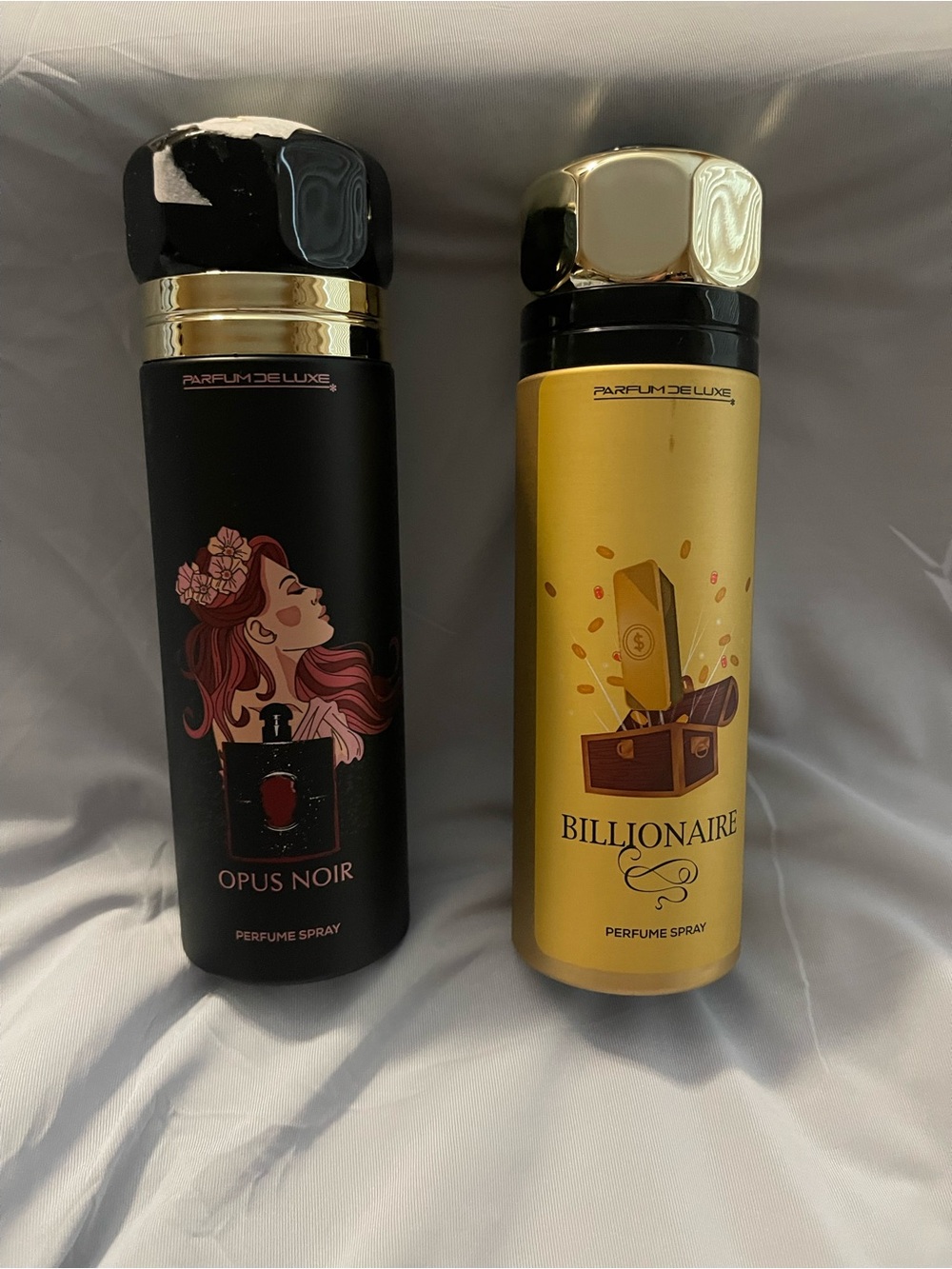 Opus Noir & Billionaire Perfume Spray Duo - Black & Gold